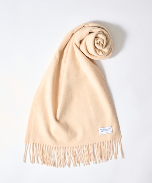 Johnstons of Elgin（ジョンストンズオブエルガン）の「【Johnstons】CASHMERE PLAIN WIDE SCARF（マフラー・レディース・その他1/ベージュ/その他2・FREE）」の2枚目の写真