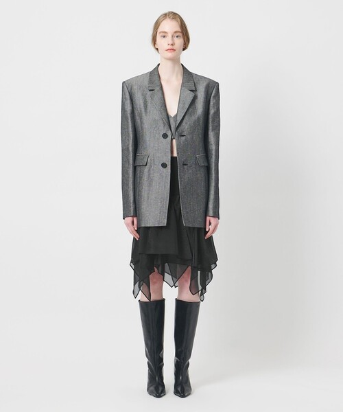 AEWEN MATOPH（イウエン マトフ）の「＜AEWEN MATOPH＞ラッフルミニスカート ベアトップ ‐ 2WAY ウォッシャブル ‐（スカート・レディース・ブラック/ホワイト・FREE）」の5枚目の写真