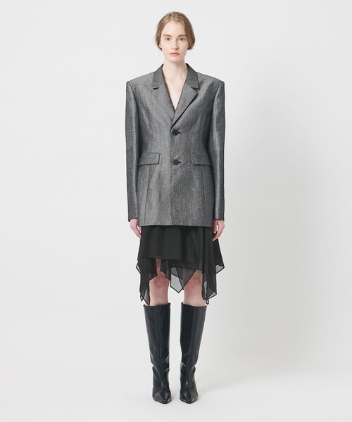 AEWEN MATOPH（イウエン マトフ）の「＜AEWEN MATOPH＞ラッフルミニスカート ベアトップ ‐ 2WAY ウォッシャブル ‐（スカート・レディース・ブラック/ホワイト・FREE）」の7枚目の写真