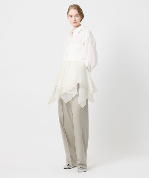 AEWEN MATOPH（イウエン マトフ）の「＜AEWEN MATOPH＞ラッフルミニスカート ベアトップ ‐ 2WAY ウォッシャブル ‐（スカート・レディース・ブラック/ホワイト・FREE）」の17枚目の写真