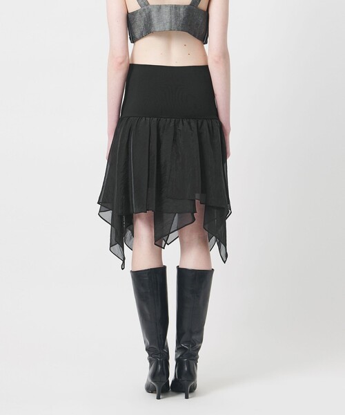 AEWEN MATOPH（イウエン マトフ）の「＜AEWEN MATOPH＞ラッフルミニスカート ベアトップ ‐ 2WAY ウォッシャブル ‐（スカート・レディース・ブラック/ホワイト・FREE）」の20枚目の写真