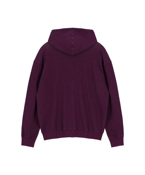AFTERMATH(アフターマス)の「WAFFLE ZIP HOODIE (PURPLE)(パーカー・レディース・パープル・MEDIUM/LARGE/X-LARGE)」の2枚目の写真