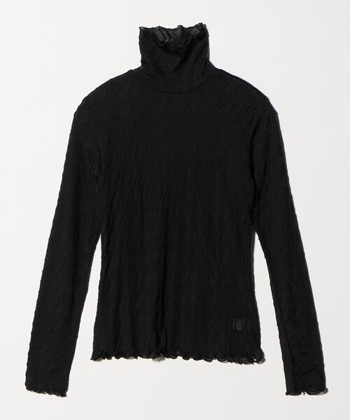 EMMEL REFINES（エメルリファインズ）の「＜EMMEL REFINES＞EM ナミナミ シアータート ルカットソー（Tシャツ/カットソー・レディース・ホワイト/ブラック・FREE）」の2枚目の写真