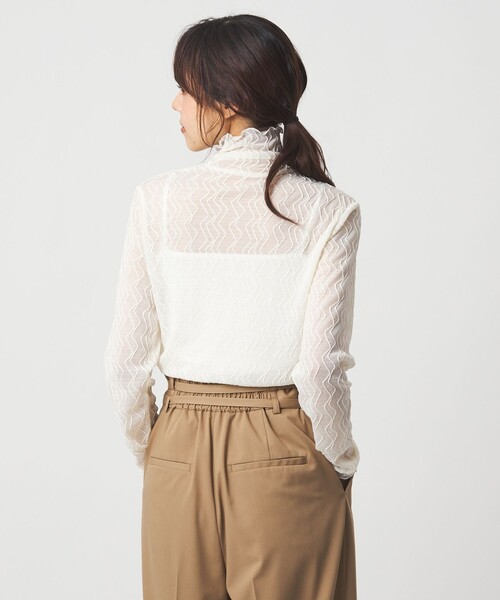 EMMEL REFINES（エメルリファインズ）の「＜EMMEL REFINES＞EM ナミナミ シアータート ルカットソー（Tシャツ/カットソー・レディース・ホワイト/ブラック・FREE）」の7枚目の写真