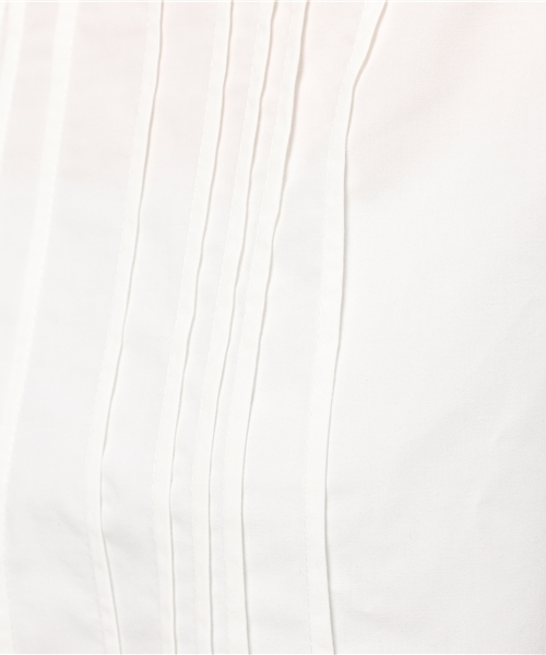 LBC(エルビーシー)の「コットンポリダンプ起毛スタンドシャツ (シャツ/ブラウス・レディース・オフホワイト/ネイビー・LARGE/MEDIUM)」の7枚目の写真