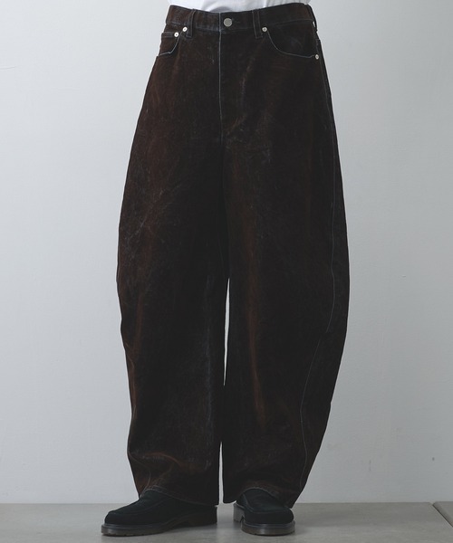 STUDIOUS（ステュディオス）の「【STUDIOUS】FLOCKY DENIM（デニムパンツ・メンズ・ホワイト/ブラウン/ダークブラウン・2/1）」の2枚目の写真