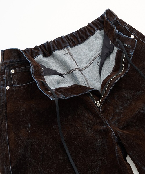 STUDIOUS（ステュディオス）の「【STUDIOUS】FLOCKY DENIM（デニムパンツ・メンズ・ホワイト/ブラウン/ダークブラウン・2/1）」の6枚目の写真