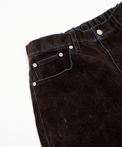 STUDIOUS（ステュディオス）の「【STUDIOUS】FLOCKY DENIM（デニムパンツ・メンズ・ホワイト/ブラウン/ダークブラウン・2/1）」の7枚目の写真