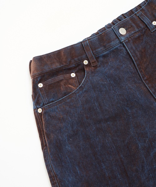 STUDIOUS（ステュディオス）の「【STUDIOUS】FLOCKY DENIM（デニムパンツ・メンズ・ホワイト/ブラウン/ダークブラウン・2/1）」の12枚目の写真