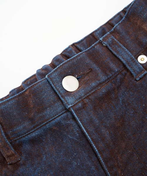 STUDIOUS（ステュディオス）の「【STUDIOUS】FLOCKY DENIM（デニムパンツ・メンズ・ホワイト/ブラウン/ダークブラウン・2/1）」の13枚目の写真