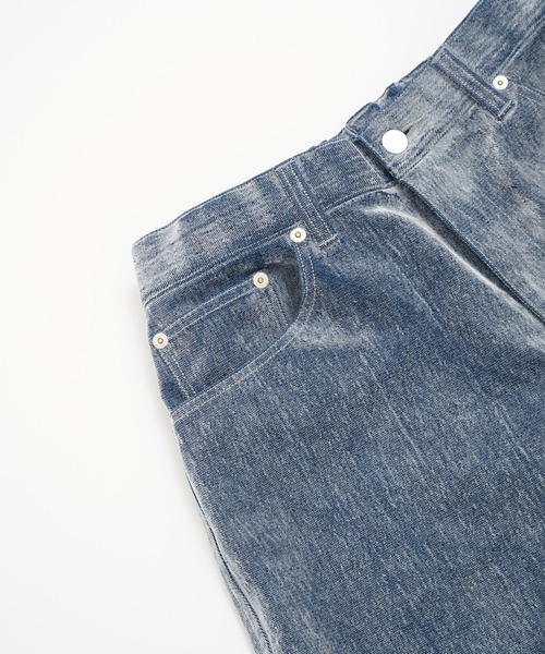 STUDIOUS（ステュディオス）の「【STUDIOUS】FLOCKY DENIM（デニムパンツ・メンズ・ホワイト/ブラウン/ダークブラウン・2/1）」の5枚目の写真