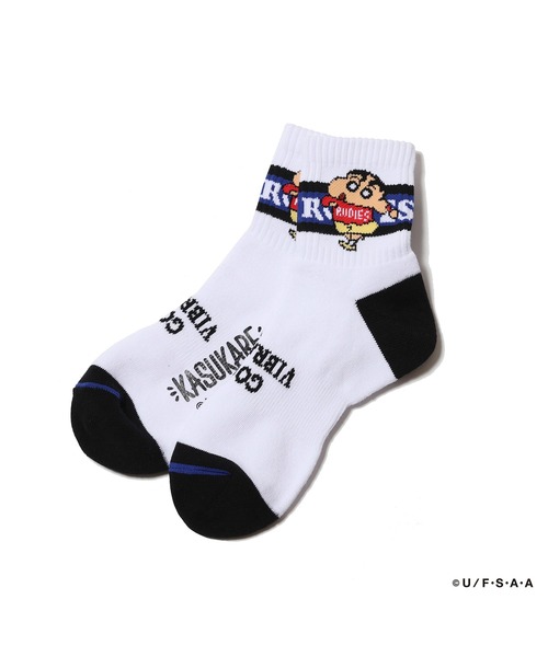 RUDIE'S(ルーディーズ)の「RUDIE'S x CRAYON SHINCHAN SOCKS/ルーディーズ×クレヨンしんちゃん ソックス(ソックス/靴下・メンズ・ブルー/ホワイト・FREE)」の2枚目の写真