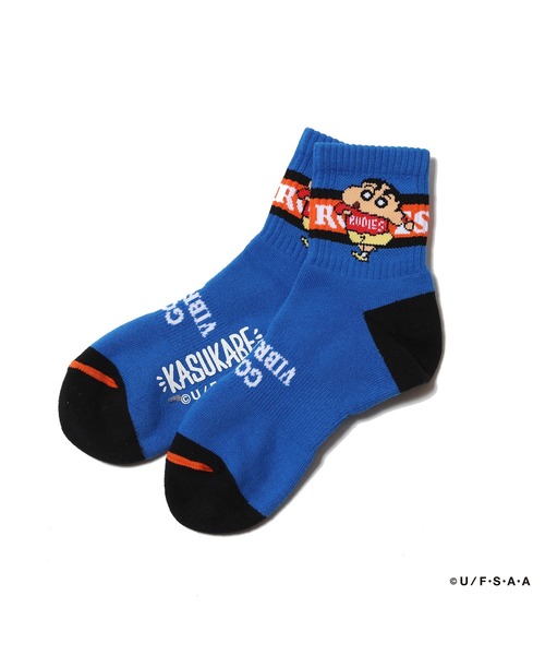 RUDIE'S(ルーディーズ)の「RUDIE'S x CRAYON SHINCHAN SOCKS/ルーディーズ×クレヨンしんちゃん ソックス(ソックス/靴下・メンズ・ブルー/ホワイト・FREE)」の1枚目の写真