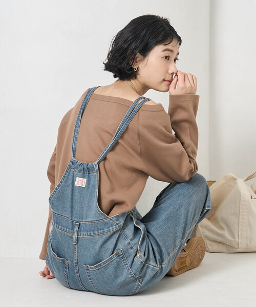SOMETHING（サムシング）の「SOMETHING × FREAK'S STORE/サムシング 別注 SLIM NARROW SALOPETTE/スリム ナロー サロペット（サロペット/オーバーオール・レディース・ネイビー/サックスブルー・SMALL/MEDIUM）」の10枚目の写真