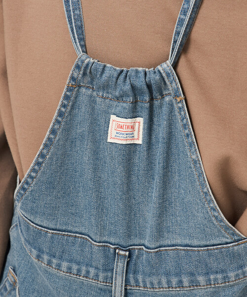 SOMETHING（サムシング）の「SOMETHING × FREAK'S STORE/サムシング 別注 SLIM NARROW SALOPETTE/スリム ナロー サロペット（サロペット/オーバーオール・レディース・ネイビー/サックスブルー・SMALL/MEDIUM）」の12枚目の写真