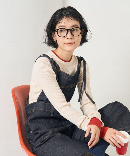 SOMETHING（サムシング）の「SOMETHING × FREAK'S STORE/サムシング 別注 SLIM NARROW SALOPETTE/スリム ナロー サロペット（サロペット/オーバーオール・レディース・ネイビー/サックスブルー・SMALL/MEDIUM）」の21枚目の写真