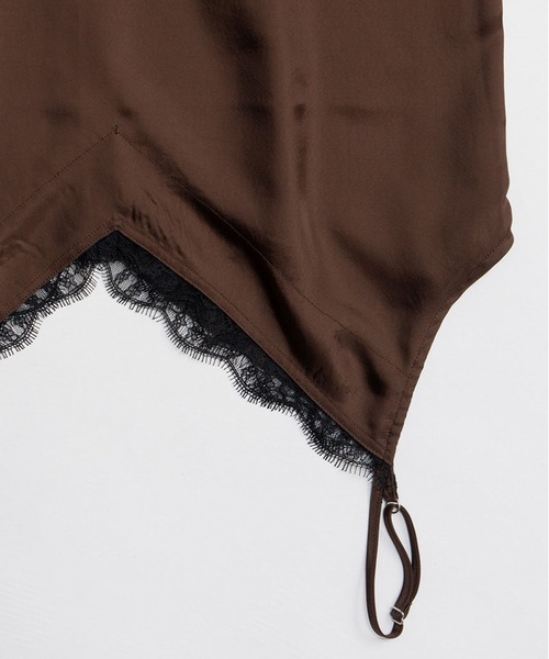 PRANK PROJECT（プランクプロジェクト）の「2WAYスカーフレースチュニック / Inverted Cami Dress（その他トップス・レディース・ブラック/アイボリー/ブラウン・FREE）」の14枚目の写真