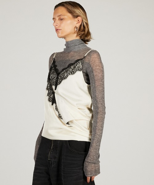 PRANK PROJECT（プランクプロジェクト）の「2WAYスカーフレースチュニック / Inverted Cami Dress（その他トップス・レディース・ブラック/アイボリー/ブラウン・FREE）」の20枚目の写真