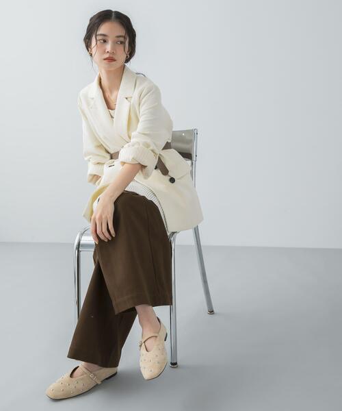 SENSE OF PLACE by URBAN RESEARCH(センスオブプレイスバイアーバンリサーチ)の「ワイドスリーブオーバージャケット(テーラードジャケット・レディース・アイボリー/ベージュ/チャコールグレー・ONE)」の19枚目の写真