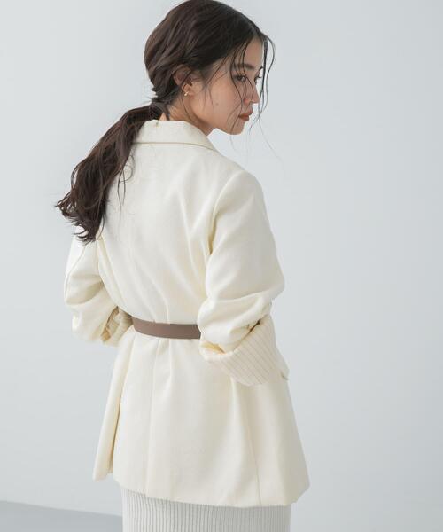 SENSE OF PLACE by URBAN RESEARCH(センスオブプレイスバイアーバンリサーチ)の「ワイドスリーブオーバージャケット(テーラードジャケット・レディース・アイボリー/ベージュ/チャコールグレー・ONE)」の21枚目の写真