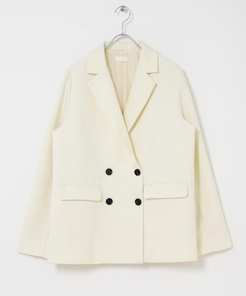 SENSE OF PLACE by URBAN RESEARCH（センスオブプレイスバイアーバンリサーチ）の「ワイドスリーブオーバージャケット（テーラードジャケット・レディース・アイボリー/ベージュ/チャコールグレー・ONE）」の20枚目の写真