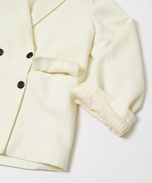 SENSE OF PLACE by URBAN RESEARCH（センスオブプレイスバイアーバンリサーチ）の「ワイドスリーブオーバージャケット（テーラードジャケット・レディース・アイボリー/ベージュ/チャコールグレー・ONE）」の21枚目の写真
