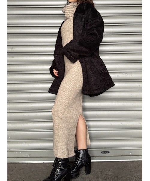 EGOIST（エゴイスト）の「2WAYロングニットワンピース（ワンピース・レディース・ベージュ/ブラック・FREE）」の19枚目の写真