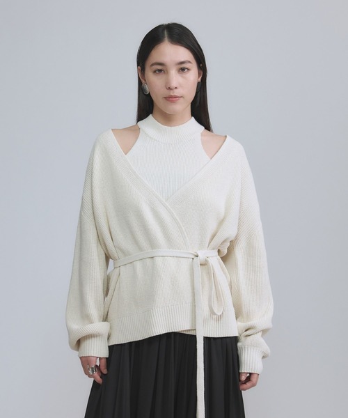 Chaos（カオス）の「Chaos(カオス)/ ロウシルクカシュクールカーディガン（カーディガン/ボレロ・レディース・アイボリー・FREE）」の6枚目の写真