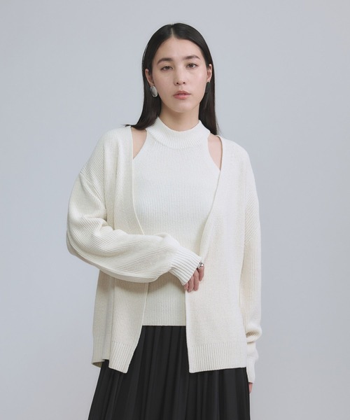 Chaos（カオス）の「Chaos(カオス)/ ロウシルクカシュクールカーディガン（カーディガン/ボレロ・レディース・アイボリー・FREE）」の8枚目の写真