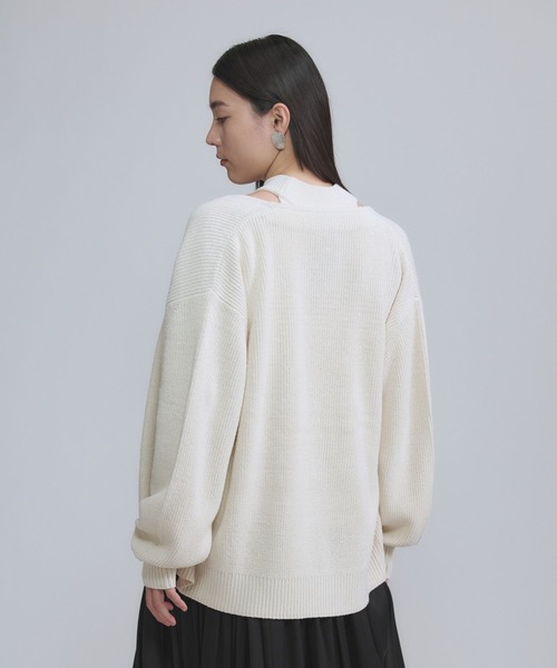 Chaos（カオス）の「Chaos(カオス)/ ロウシルクカシュクールカーディガン（カーディガン/ボレロ・レディース・アイボリー・FREE）」の10枚目の写真