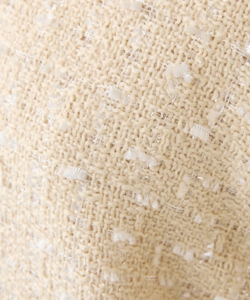 one after another NICE CLAUP(ワンアフターアナザーナイスクラップ)の「フェイクファー付きツイードジャケット(ブルゾン・レディース・アイボリー/ブラック/イエロー・FREE)」の9枚目の写真