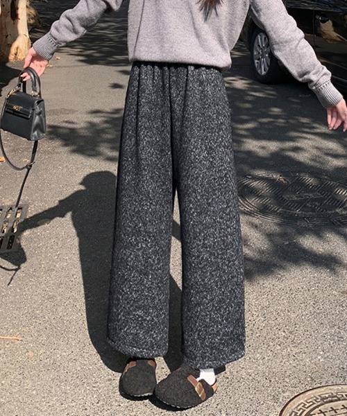 ONEP STAR(ワンピスター)の「裏起毛ワイドパンツ(その他パンツ・レディース・グレー/チャコールグレー・MEDIUM/X-LARGE/LARGE/SMALL)」の3枚目の写真