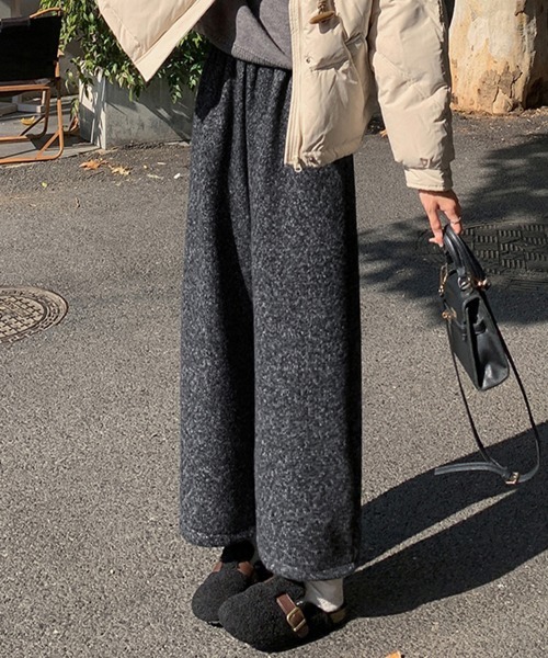 ONEP STAR(ワンピスター)の「裏起毛ワイドパンツ(その他パンツ・レディース・グレー/チャコールグレー・MEDIUM/X-LARGE/LARGE/SMALL)」の5枚目の写真
