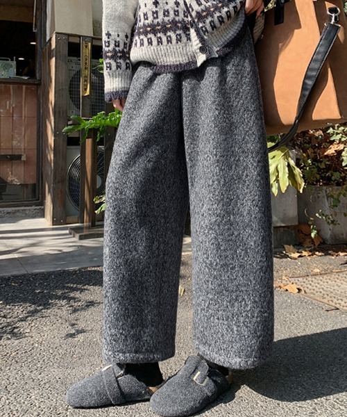 ONEP STAR(ワンピスター)の「裏起毛ワイドパンツ(その他パンツ・レディース・グレー/チャコールグレー・MEDIUM/X-LARGE/LARGE/SMALL)」の9枚目の写真