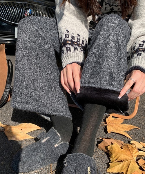 ONEP STAR(ワンピスター)の「裏起毛ワイドパンツ(その他パンツ・レディース・グレー/チャコールグレー・MEDIUM/X-LARGE/LARGE/SMALL)」の13枚目の写真
