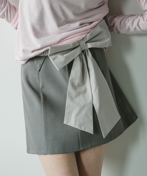 idem（イデム）の「big ribbon belt / ビッグリボンベルト（ベルト・レディース・グレー/ブラック・FREE）」の10枚目の写真