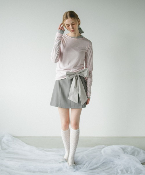 idem（イデム）の「big ribbon belt / ビッグリボンベルト（ベルト・レディース・グレー/ブラック・FREE）」の15枚目の写真