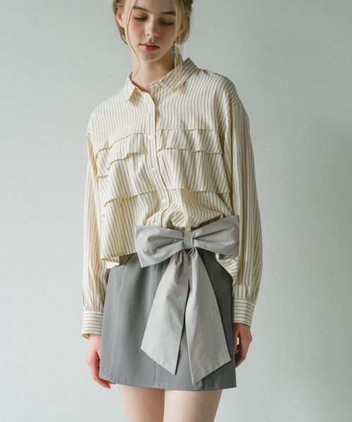 idem（イデム）の「big ribbon belt / ビッグリボンベルト（ベルト・レディース・グレー/ブラック・FREE）」の19枚目の写真