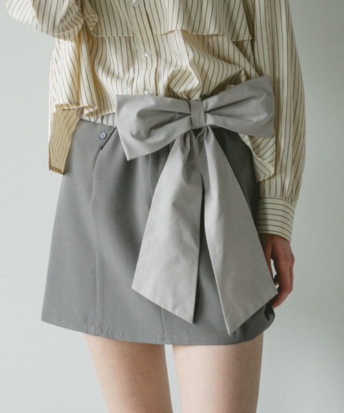 idem（イデム）の「big ribbon belt / ビッグリボンベルト（ベルト・レディース・グレー/ブラック・FREE）」の20枚目の写真