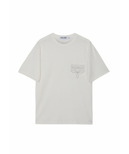 MEN IN JUNGLE(マンインジャングル)の「ウェスタンメダリオンステッチポケットTシャツ -オフホワイト(Tシャツ/カットソー・メンズ・その他・LARGE/X-LARGE)」の4枚目の写真