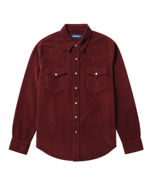 EDWARDMAX（エドワードマックス）の「[エドワードマックス] FW ガーメントウォッシュ コーデュロイ ウェスタンシャツ バーガンディ（シャツ/ブラウス）」