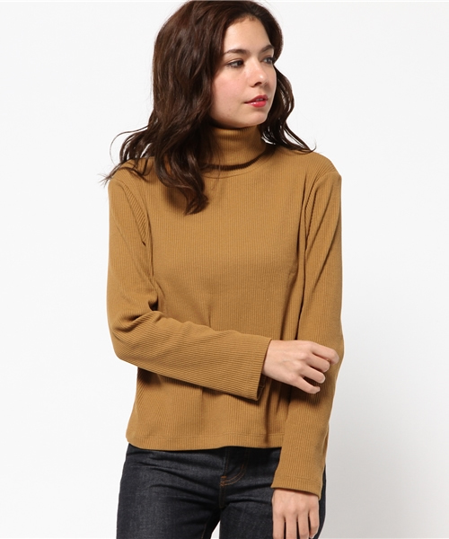 MOUSSY(マウジー)の「Turtle Neck tops(Tシャツ/カットソー・レディース・チャコールグレー/オフホワイト/イエロー系その他・FREE)」の1枚目の写真