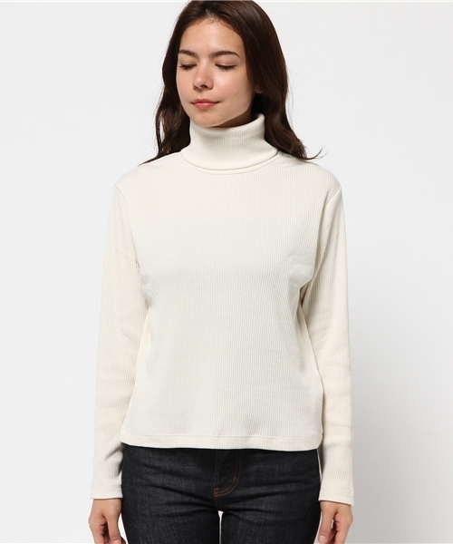 MOUSSY(マウジー)の「Turtle Neck tops(Tシャツ/カットソー・レディース・チャコールグレー/オフホワイト/イエロー系その他・FREE)」の4枚目の写真