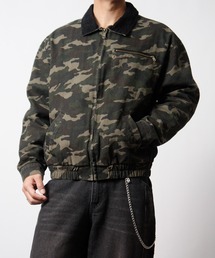 NYLAUS（ナイラス）の「【Nylaus】2026新作 キャンバス デトロイトジャケット 襟コーデュロイ ショート丈 レギュラーフィット（ブルゾン）」