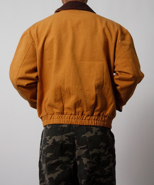 NYLAUS（ナイラス）の「【Nylaus】2026新作 キャンバス デトロイトジャケット 襟コーデュロイ ショート丈 レギュラーフィット（ブルゾン・メンズ・カモフラージュ/キャメル・L/M）」の5枚目の写真
