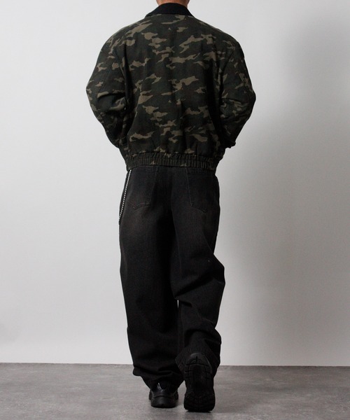 NYLAUS（ナイラス）の「【Nylaus】2026新作 キャンバス デトロイトジャケット 襟コーデュロイ ショート丈 レギュラーフィット（ブルゾン・メンズ・カモフラージュ/キャメル・L/M）」の18枚目の写真