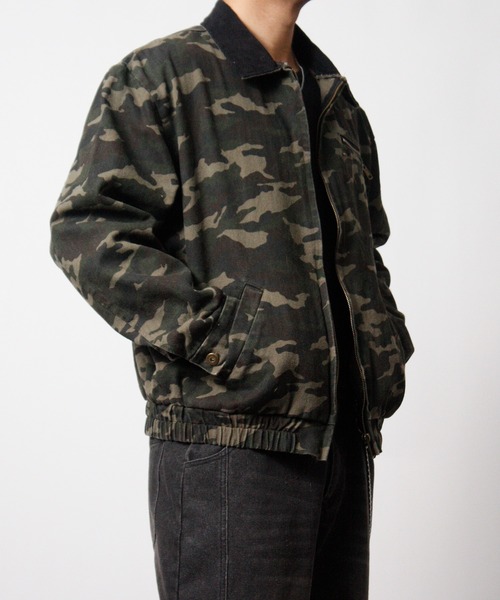 NYLAUS（ナイラス）の「【Nylaus】2026新作 キャンバス デトロイトジャケット 襟コーデュロイ ショート丈 レギュラーフィット（ブルゾン・メンズ・カモフラージュ/キャメル・L/M）」の12枚目の写真