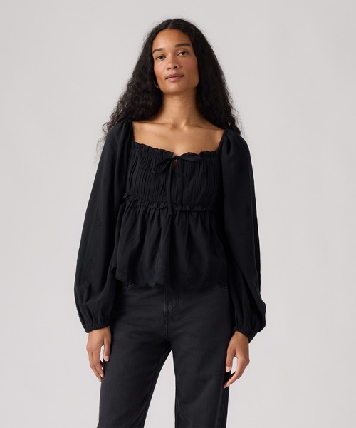 Levi's(リーバイス)の「Levi's/リーバイス BOHO ロングスリーブ ブラウス(シャツ/ブラウス・レディース・ブラック・M/S/XS)」の1枚目の写真