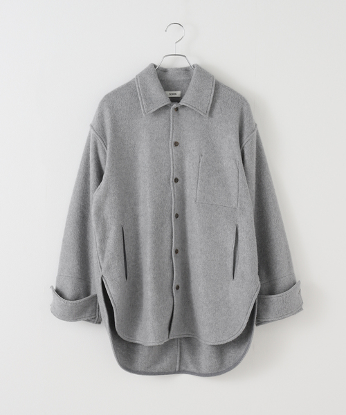 FRAMeWORK(フレームワーク)の「SOWER/ソウワー DHANI シルクコン フリースシャツジャケット(その他アウター・レディース・ライトグレー/アイボリー・FREE)」の1枚目の写真