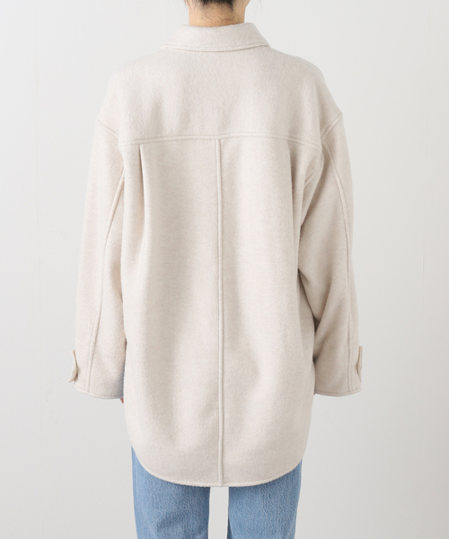 FRAMeWORK(フレームワーク)の「SOWER/ソウワー DHANI シルクコン フリースシャツジャケット(その他アウター・レディース・ライトグレー/アイボリー・FREE)」の5枚目の写真